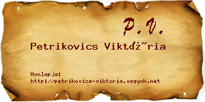 Petrikovics Viktória névjegykártya