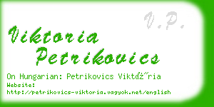 viktoria petrikovics business card